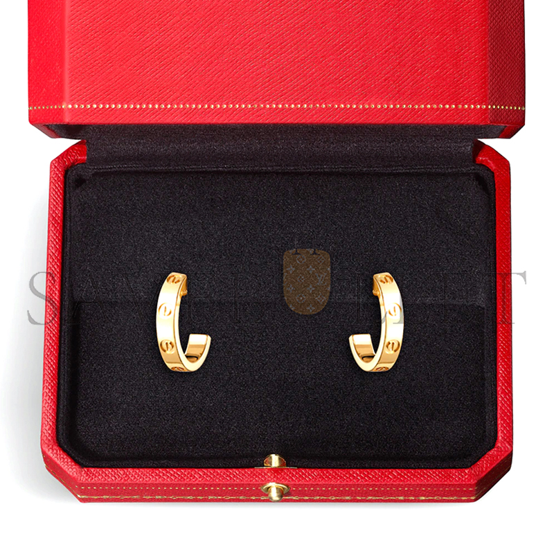 CARTIER LOVE HOOP EARRINGS, SMALL MODEL B8028800